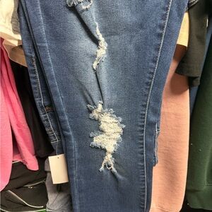 Wallflower NWT 15 Distressed Blue Jean crops